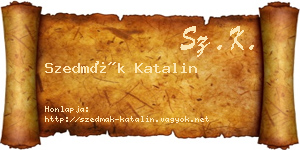 Szedmák Katalin névjegykártya